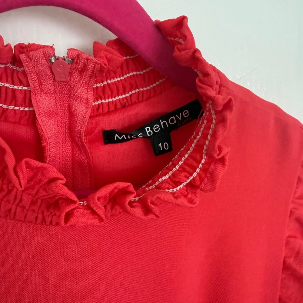 Miss Behave Girls Selena high neck dress Size 10 - Picture 6 of 6
